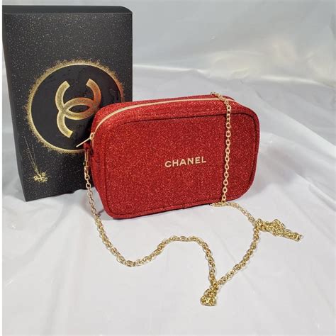 chanel vip red makeup pouch|Chanel gift with purchase offers.